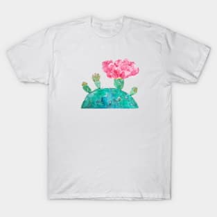 Pink cactus flower watercolor T-Shirt